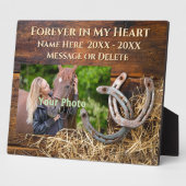 Personalisiert, PferdeGedenkstätte Plaque, FOTO, N Fotoplatte (Seite)