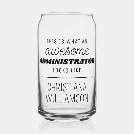 Personalisiert Phantastischer Administrator Funny Dosenglas (Vorderseite)