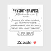 Personalisiert Physiotherapeut Funny Aufkleber (Blatt)
