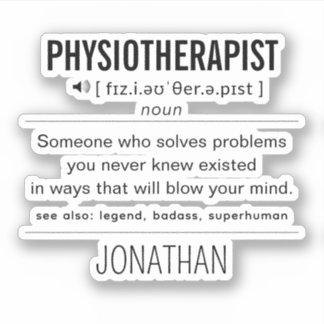Personalisiert Physiotherapeut Funny Aufkleber
