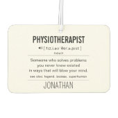 Personalisiert Physiotherapeut Funny Autolufterfrischer (Rückseite)