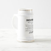 Personalisiert Physiotherapeut Funny Bierglas (Vorderseite Links)