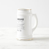 Personalisiert Physiotherapeut Funny Bierglas (VorderseiteRechts)