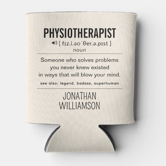 Personalisiert Physiotherapeut Funny Dosenkühler (Vorderseite)