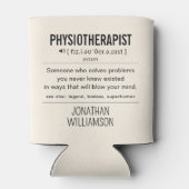 Personalisiert Physiotherapeut Funny Dosenkühler (Rückseite)