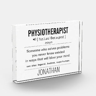 Personalisiert Physiotherapeut Funny Fotoblock