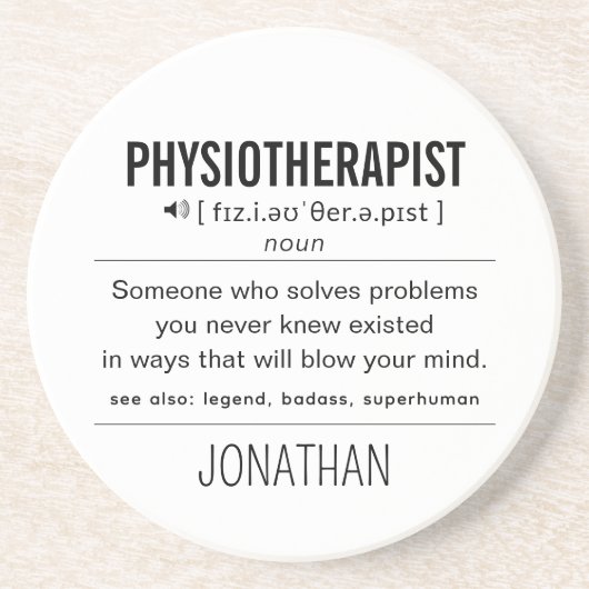 Personalisiert Physiotherapeut Funny Getränkeuntersetzer (Vorne)