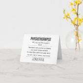 Personalisiert Physiotherapeut Funny Karte (Gelbe Blume)