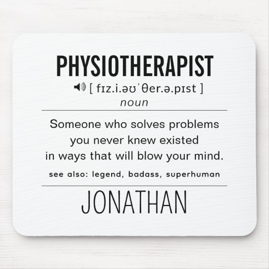 Personalisiert Physiotherapeut Funny Mousepad (Vorne)