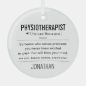 Personalisiert Physiotherapeut Funny Ornament Aus Glas (Vorderseite)