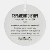 Personalisiert Physiotherapeut Funny Ornament Aus Glas (Rückseite)