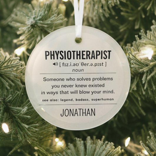 Personalisiert Physiotherapeut Funny Ornament Aus Glas (InSitu)