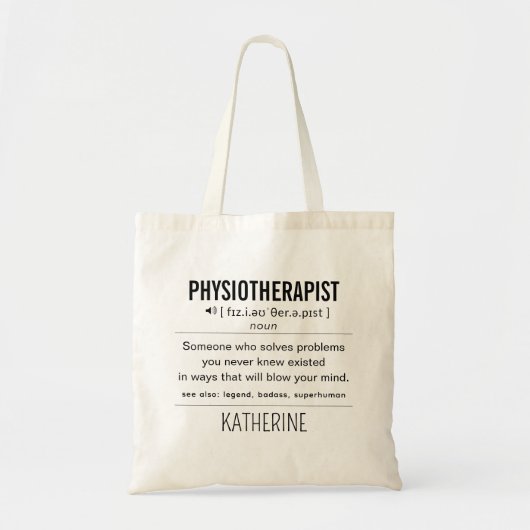 Personalisiert Physiotherapeut Funny Tragetasche (Vorne)