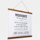 Personalisiert Physiotherapeut Funny Wandteppich Mit Holzrahmen (Gewinkelt)