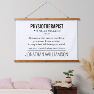 Personalisiert Physiotherapeut Funny Wandteppich Mit Holzrahmen
