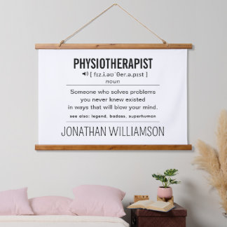 Personalisiert Physiotherapeut Funny Wandteppich Mit Holzrahmen