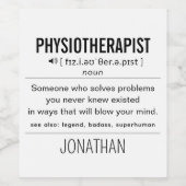 Personalisiert Physiotherapeut Funny Weinetikett (Einzelnes Label)