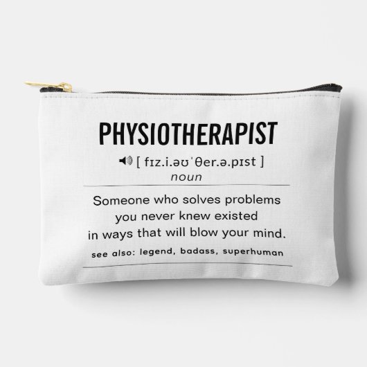 Personalisiert Physiotherapeut Funny Zubehörtasche (Vorderseite)