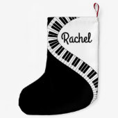 Personalisiert Piano Keyboard Musikalischer Weihna Kleiner Weihnachtsstrumpf (Rückseite)