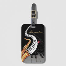 Personalisiert Piano Musiknote Saxophon