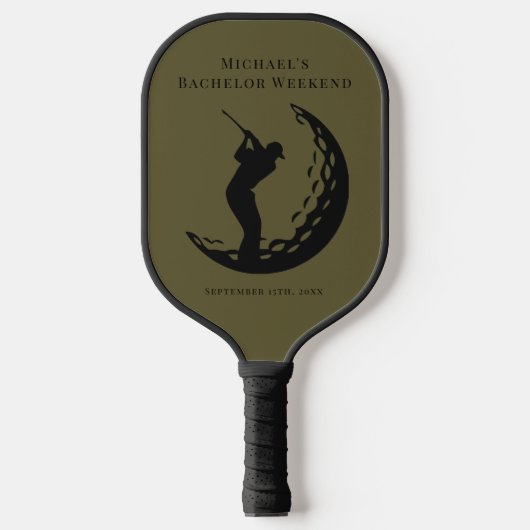 Personalisiert Pickleball | Bachelor Golf Weekend Schläger (Vorderseite)