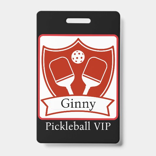 Personalisiert Pickleball Bold VIP Ausweis (Vorderseite)