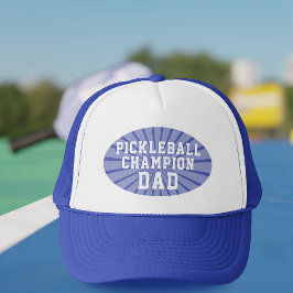 Personalisiert Pickleball Champion Vater Trucker H Truckerkappe