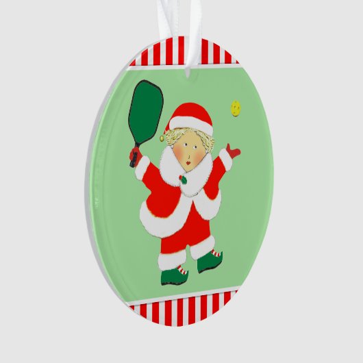Personalisiert Pickleball Ornament (Vorderseite)