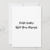 Personalisiert Pickleball Pickle Baller Einladung (Rückseite)