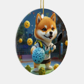 Personalisiert Pickleball Pickle Baller Keramik Ornament (Rechts)
