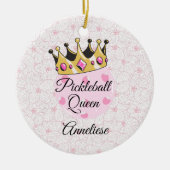 Personalisiert Pickleball Queen Gift Christmas Keramik Ornament (Vorne)