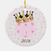 Personalisiert Pickleball Queen Gift Christmas Keramik Ornament (Hinten)