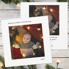 Personalisiert Picture Baby's First Christmas Feiertagskarte