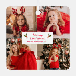 Personalisiert Picture Collage Foto Weihnachten Ornament Aus Metall