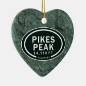 Personalisiert Pikes Peak Colorado Rocky Mountains Keramikornament (Rechts)