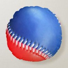 Personalisiert Pillow Red White Blue Baseball