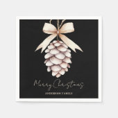 Personalisiert Pinecone Christmas Serviette (Vorderseite)