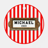 Personalisiert Ping Pong Collectible Ornament Aus Metall (Rückseite)