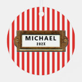 Personalisiert Ping Pong Collectible Ornament Aus Metall (Rückseite)