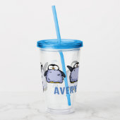 Personalisiert Pinguin Chick Big n Happy Tumbler Acryltrinkbecher (Links)