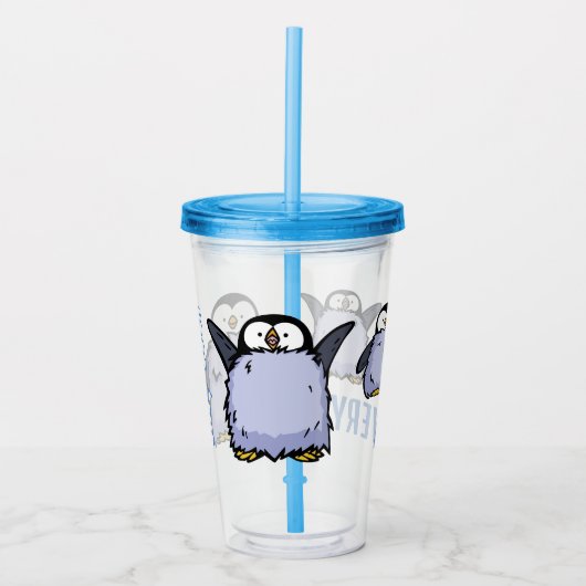 Personalisiert Pinguin Chick Big n Happy Tumbler Acryltrinkbecher (Vorderseite)