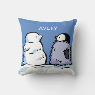 Personalisiert Pinguin Chick Snow Cushion Kissen