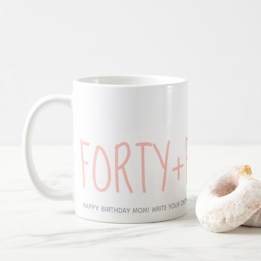 Personalisiert Pink 40 Fantastisches 40. Geburtsta Kaffeetasse (Mit Donut)