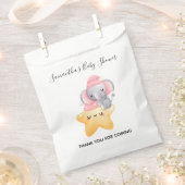 Personalisiert Pink Baby Elephant Baby Dusche Geschenktütchen (Ausgeschnitten)