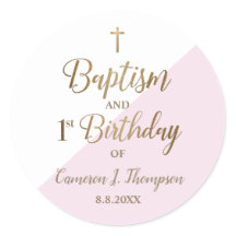 Personalisiert Pink Baby Girl Taufe zum ersten Geb