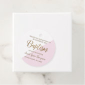 Personalisiert Pink Baby Taufe danke Geschenkanhänger (Beispiel)