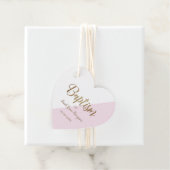 Personalisiert Pink Baby Taufe HERZ danke Geschenkanhänger (Beispiel)