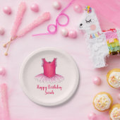 Personalisiert Pink Ballerina Geburtstag Tutu Pappteller (Party)