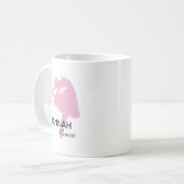 Personalisiert Pink Ballerina Kaffee Tasse (Vorderseite Links)
