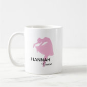 Personalisiert Pink Ballerina Kaffee Tasse (Links)